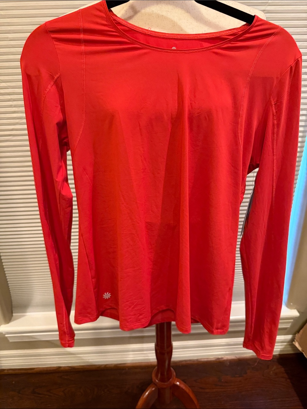 Athleta Bright Red Long-Sleeve Performance Tee
